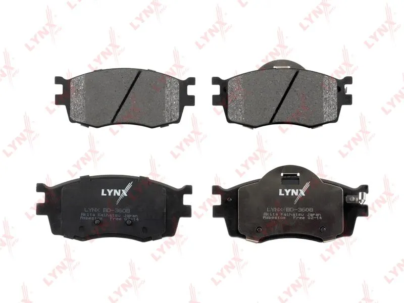 Колодки тормозные LYNXAUTO BD3608 HYUNDAI GETZ 02-11, HYUNDAI i30 07-13, KIA RIO 2005-2015