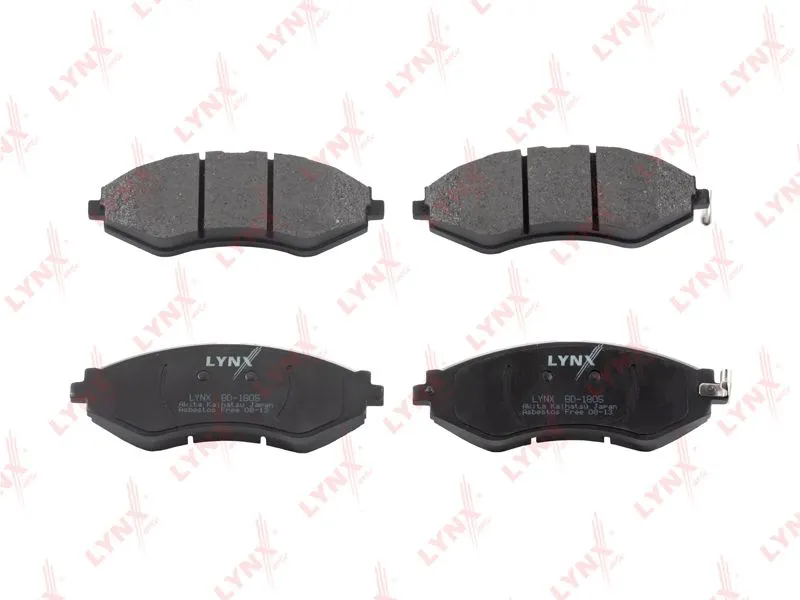 Колодки тормозные LYNXAUTO BD1805 OPEL ASTRA 99-02, CHEVROLET LACETTI 05-, OPEL ZAFIRA 01-04, HYUNDA