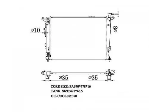 Радиатор охлаждения PANDAPARTS HYUN0712 HYUNDAI/KIA SANTA FE 2000-2006