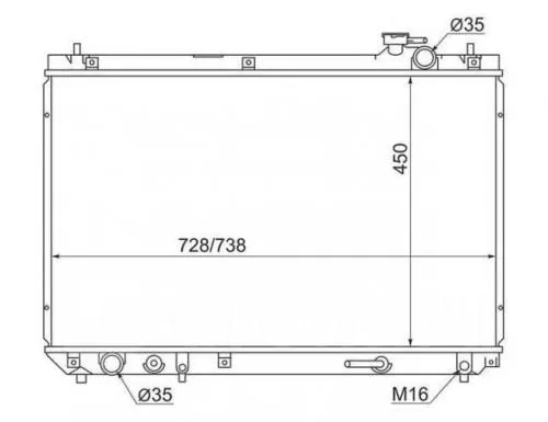 Радиатор охлаждения PANDAPARTS TOY03MCU10 LEXUS RX300,  TOYOTA HIGHLANDER, KLUGER, HARRIER