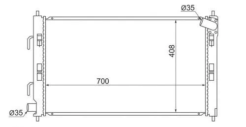 Радиатор охлаждения PANDAPARTS MMC01CY MITSUBISHI LANCER X, ASX, LANCER SPORTBACK, OUTLANDER