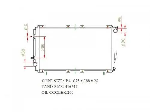 Радиатор охлаждения PANDAPARTS SUB03T SUBARU IMPREZA, LEGACY 1992-2002 TURBO