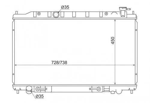 Радиатор охлаждения SAT NS00077 NISSAN PRESAGE, MURANO 2003-2009