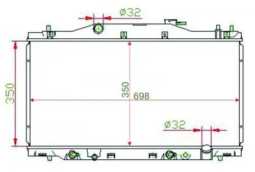 Радиатор охлаждения SAT STHD0008DC HONDA INTEGRA , ACURA RSX 2001-2006