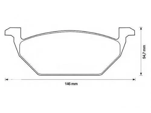 Колодки тормозные AKOK G3107WF VW POLO 10- / AUDI A1 11- / SKODA FABIA 07-