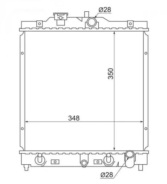 Радиатор ДВС SAT HD0001 HONDA CIVIC 91-00 / HR-V 98-07