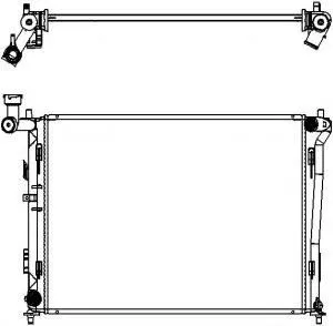 Радиатор охлаждения PANDAPARTS HYUN0518 HYUNDAI/KIA ELANTRA, I30 2006-2011