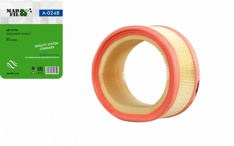 Фильтр воздушный MADFIL A0248 RENAULT Clio II / RENAULT Logan / RENAULT Megane