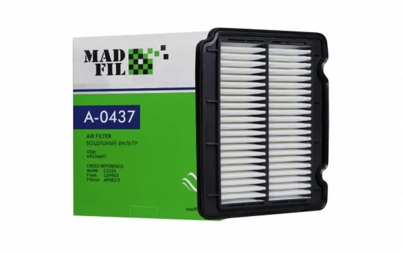 Фильтр воздушный MADFIL A0437 CHEVROLET (GM) Aveo (T250/T255) / CHEVROLET (GM) Kalos (T250) Sedan /