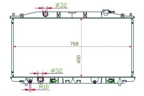 Радиатор охлаждения PANDAPARTS HON0308 HONDA ACCORD 2008-2011