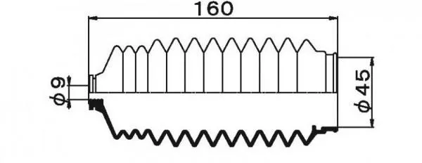 Пыльник рулевой рейки MARUICHI 05491