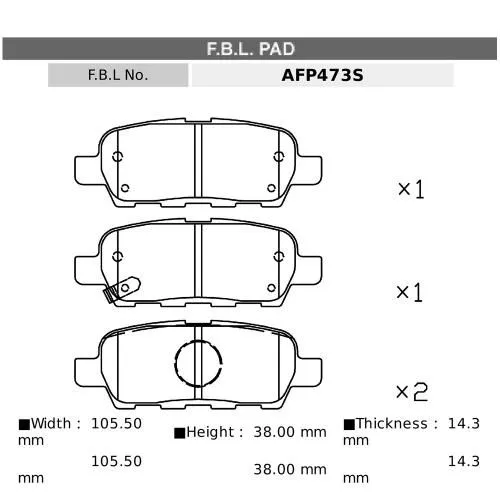 Колодки тормозные FBL AFP473S