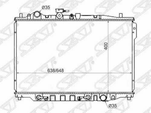 Радиатор охлаждения SAT MZ0002 MAZDA CAPELLA, CRONOS, 626 1988-1994