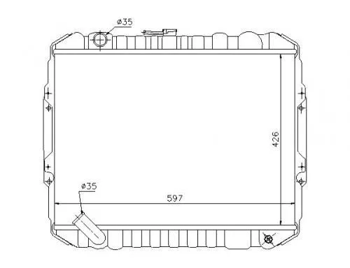Радиатор охлаждения MASUMA MC000624 MITSUBISHI PAJERO, MONTERO 1991-1999 MB660077