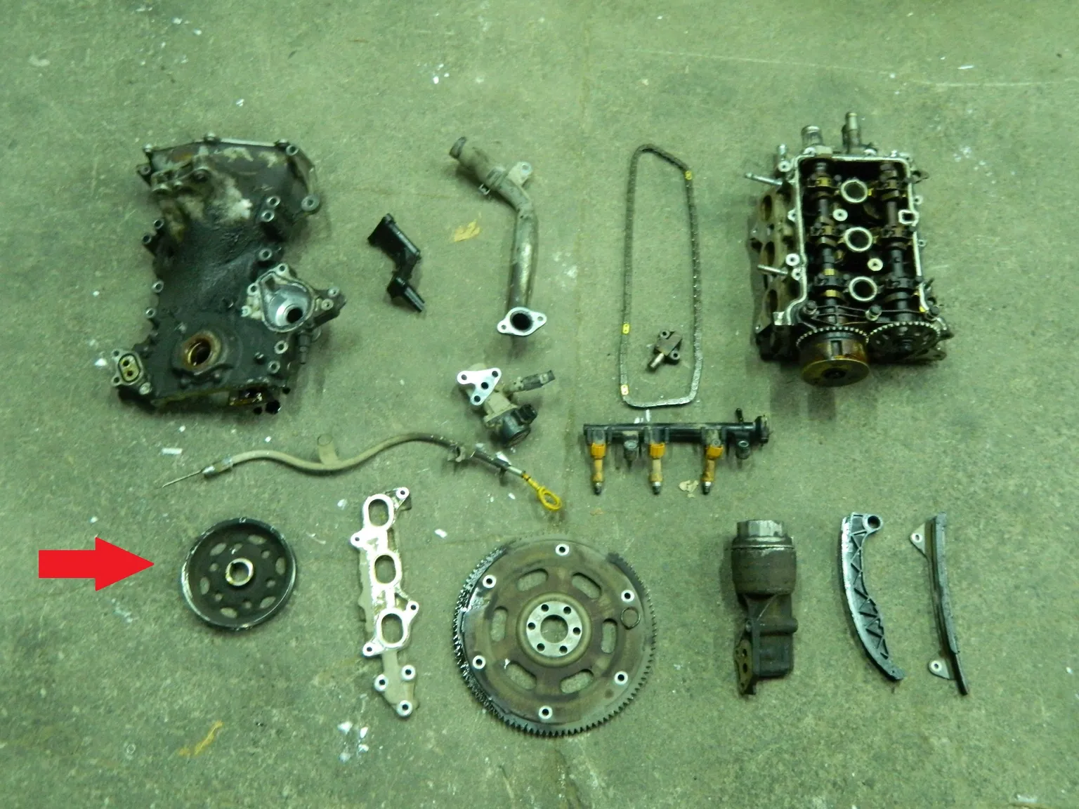 Шкив коленвала TOYOTA 1KRFE (Б/У)