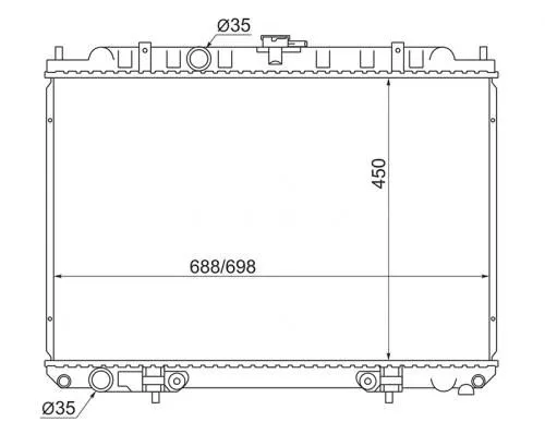 Радиатор охлаждения SAT NS0007 NISSAN X-TRAIL T30 2001-2007