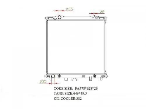 Радиатор охлаждения PANDAPARTS KIA03V6 HYUNDAI/KIA SORENTO 2002-2009