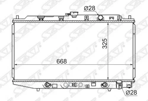 Радиатор охлаждения SAT HD0001EF HONDA CIVIC SHUTTLE 1987-1997