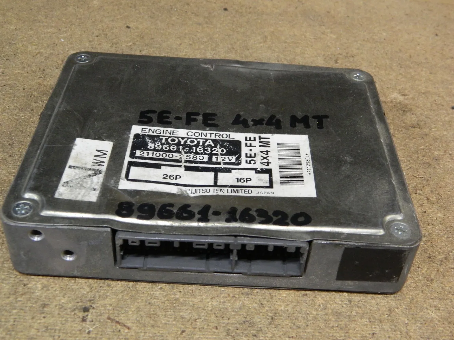 Блок управления ДВС TOYOTA CORSA 5EFE (Контрактный) 9753 8966116320