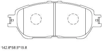 Колодки тормозные ASIMCO KD2639 TOYOTA PREVIA 00-06 / CALDINA 02-07