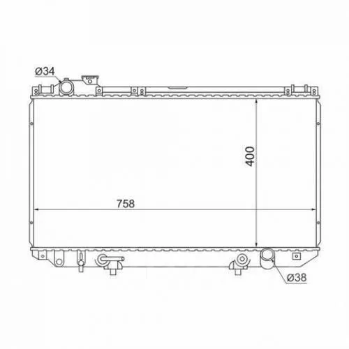 Радиатор охлаждения PANDAPARTS TOY06147 LEXUS GS300, TOYOTA  ARISTO, CROWN, CROWN MAJESTA 1993-1998