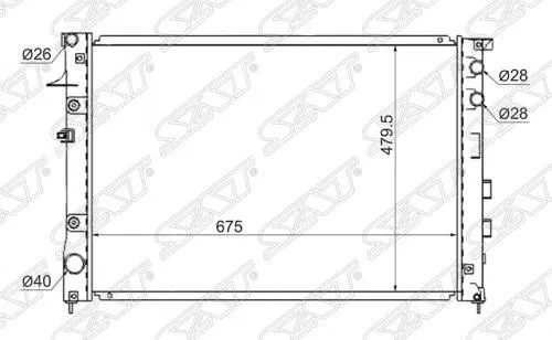 Радиатор охлаждения SAT SB0006 SUBARU TRIBECA 2006-2014