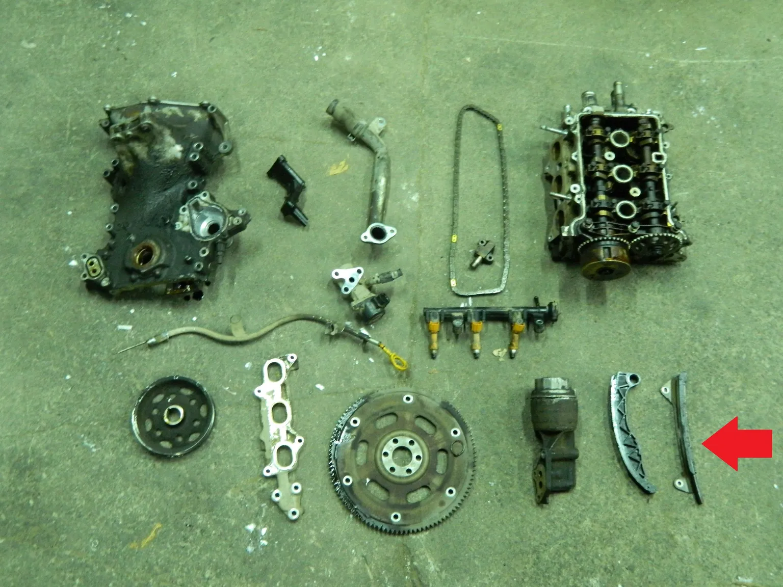 Успокоитель цепи ГРМ TOYOTA 1KRFE (Б/У)