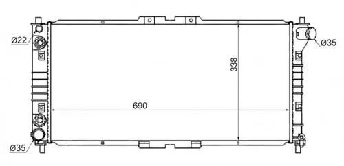 Радиатор охлаждения PANDAPARTS MAZ02V6 MAZDA MILLENIA, CAPELLA, 626, CRONOS, XEDOS 6 1992-2002