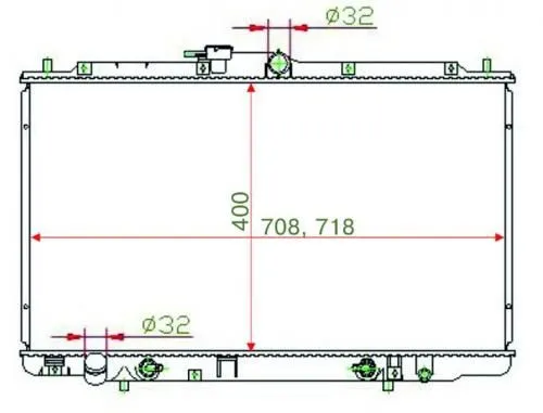Радиатор охлаждения MASUMA HD0005UA HONDA INSPIRE, SABER, AVANCIER, ACURA 1998-2001 19010P8DJ51