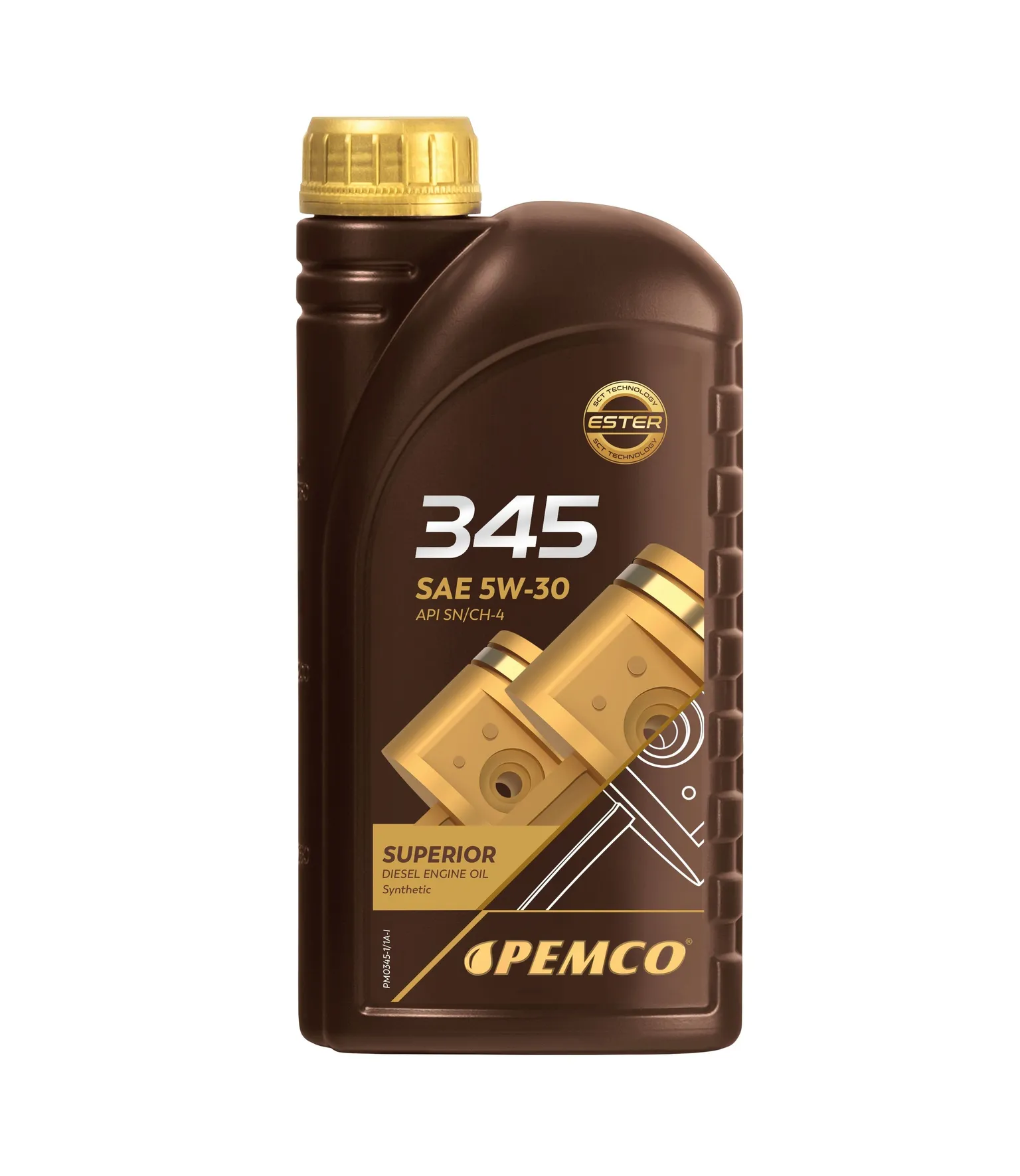 345 5w-30 sn ch-4 1л. pemco pm0345-1