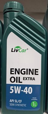 Масло моторное LIVCAR ENGINE OIL EXTRA 5W40 API SL/CF полусинт (1л)