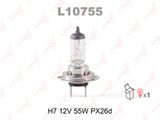 Лампа накаливания LYNXAUTO L10755 H7 12V (55W) PX26D