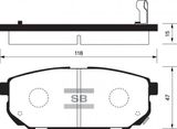 Колодки тормозные SANGSIN BRAKE SP1154
