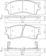 Колодки тормозные AMIWA WD11126S KIA CLARUS 98- / KIA SPECTRA 98-