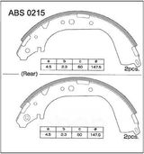 Колодки тормозные ALLIED NIPPON ABS0215 NISSAN PATROL Y60 / TOYOTA LC 80