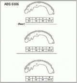 Колодки тормозные ALLIED NIPPON ABS0306 MITSUBISHI CARISMA 95-06