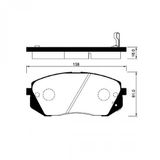 Колодки тормозные AKOK DG2131XF HYUNDAI ix35 2010-