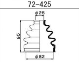 Пыльник ШРУС MARUICHI 72425 NISSAN (82X25X95)