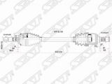 Привод SAT HY514 LH HYUNDAI SOLARIS / KIA RIO 10-(без ротора ABS)