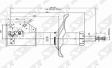 Амортизатор SAT STB25D34700 MAZDA 323 BJ 98-04, MAZDA PREMACY CP 99-05 Перед. Прав