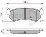 Колодки тормозные ALLIED NIPPON ADB01191 DAEWOO, ALFA, ROMEO, CHEVROLET EXCELLE 1.6 03 LACETTI Fa
