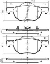 Колодки тормозные AKOK DG1535HF HONDA ACCORD CL# / CM#