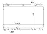 Радиатор охлаждения SAT TY0003MCV30 TOYOTA CAMRY, LEXUS ES300/330, WINDOM