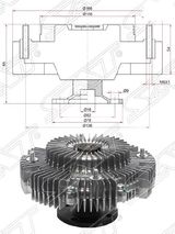 Вискомуфта TOYOTA 1621017050 Land Cruiser