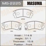 Колодки тормозные MASUMA MS2225 NISSAN AD 1990-1997, NISSAN AD MAX 1994-1999, NISSAN SUNNY 1990-1994