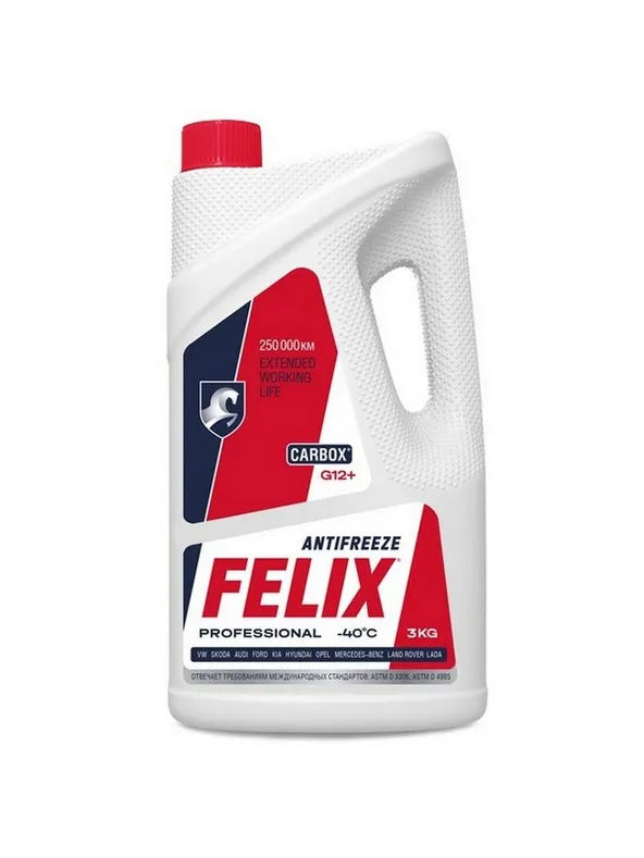 Антифриз felix carbox 3 kg готовый красный -40 g12+\ 430206326