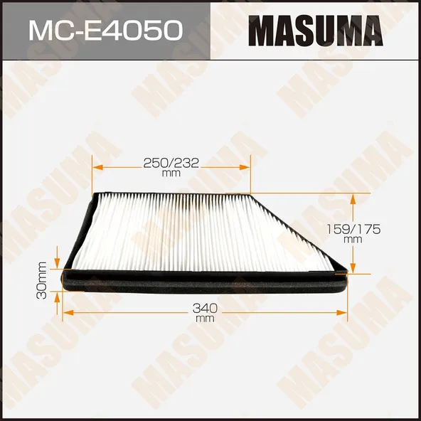 Салонный фильтр ac42001 masuma peugeot 206, 206+ v1600, v1900, v2000 98- (1 40) mc-e4050