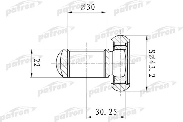 Трипод (z:26, d:43.2mm) alfa romeo: 147 156 159 166, fiat: bravo 07> stilo 03> patron ptd006