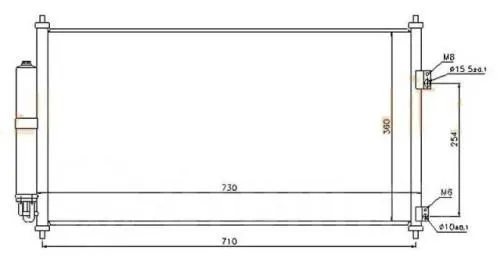 Радиатор кондиционера MAN ZAI B100455 NISSAN X-TRAIL T30 2002-2007