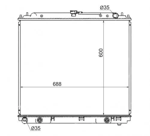 Радиатор охлаждения SAT NS0012 NISSAN PATHFINDER, NAVARA 2004-2014